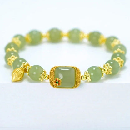 🌿Hotan Jade Beaded Bracelet