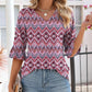 Women's Elegant Ruffle Sleeve V-Neck Tops