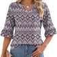 Women's Elegant Ruffle Sleeve V-Neck Tops