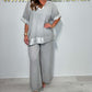 Casual V-Neck 2-Piece Set