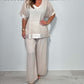 Casual V-Neck 2-Piece Set