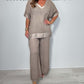 Casual V-Neck 2-Piece Set