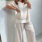 Casual V-Neck 2-Piece Set