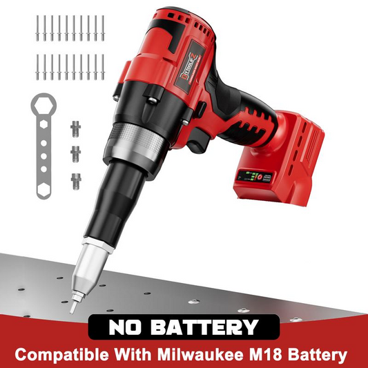 Portable Handheld 21V Brushless Rivet Machine with Aluminum Rivets & Storage Box