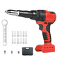 Portable Handheld 21V Brushless Rivet Machine with Aluminum Rivets & Storage Box
