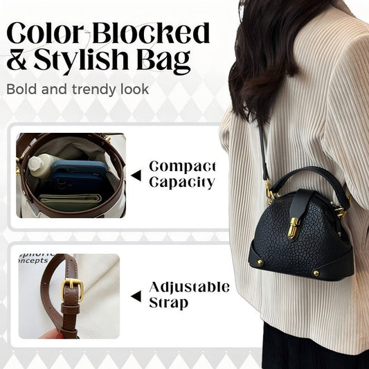 Bolso elegante y con bloques de color