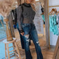 Elegant Slim Fit Top With Rhinestone Details